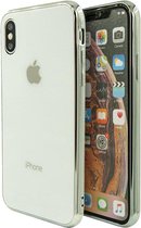 iPhone X hoesje wit - Apple iPhone XS hoesje wit - iPhone 10 hoesje wit - Apple logo - Back cover met TPU siliconen bumper