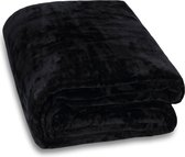 Monzana Microvezel deken 240x220cm - zwart