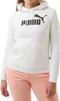 Puma Essential Logo Fleece Trui / Hoodie - Wit Dames - Maat XS