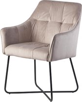 Sky Style Lulea Velvet Eetkamerstoel Beige