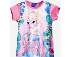 Disney Frozen T-shirt - Spring Sunshine - roze - maat 116 (6 jaar)