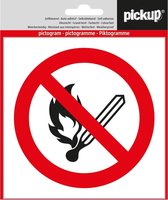 Pickup pictogram Aufkleber 14x14 cm Feuer und Rauchen verboten