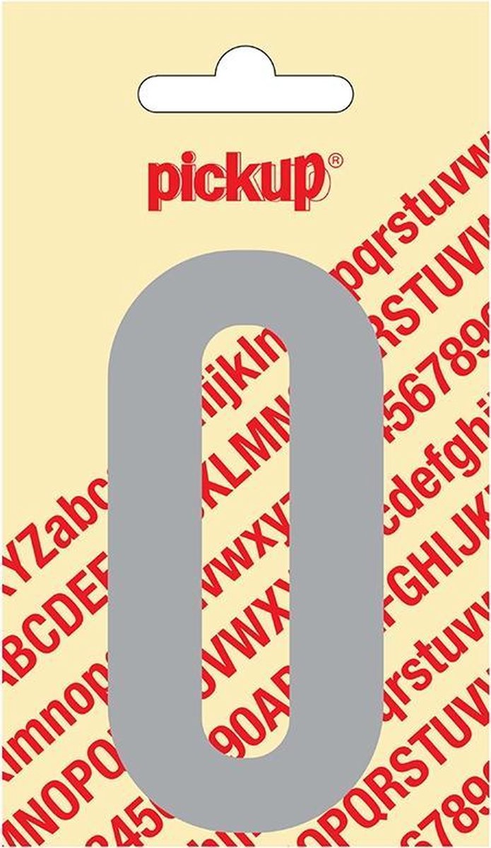 Pickup plakcijfer Nobel Lichtgrijs - 90 mm 0
