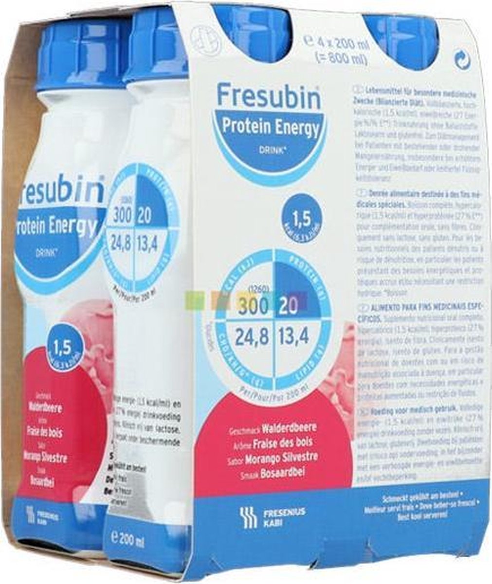 Fresubin Protein Energy Drink 200ml Fraise Des Bois/bosaardbei