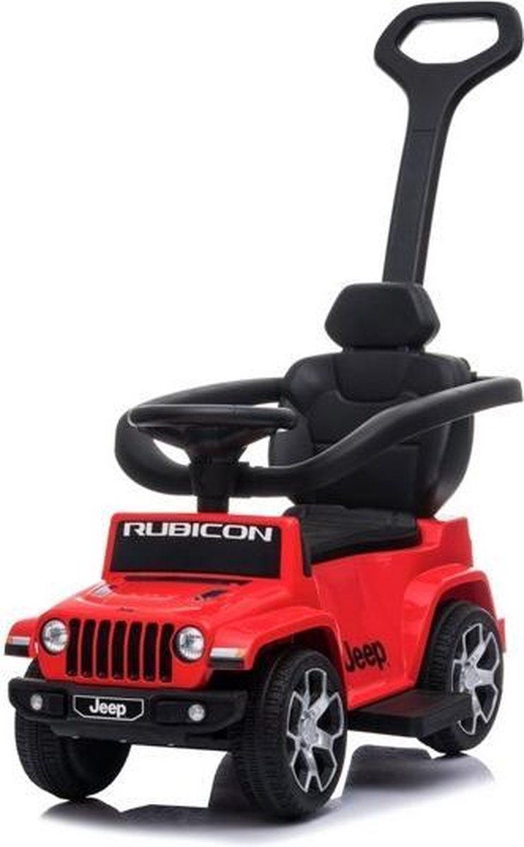 Jeep Rubicon Loopauto Kinderen met Duwstang