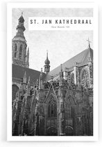 Walljar - Sint-Janskathedraal '45 - Zwart wit poster