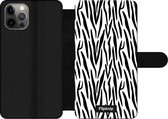 Wallet case - geschikt voor iPhone 12 - Zebraprint