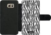 Wallet case - geschikt voor Samsung Galaxy S6 - Zebraprint