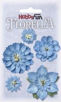 FLORELLA-Bloemen blauw, 2-5cm