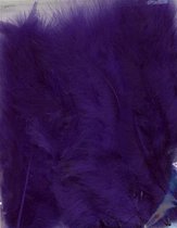 Paarse Marabou Veren - 7 tot 12 cm hoog - 15 Stuks