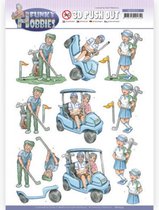 Golf - Funky Hobbies 3D Push Out Sheet by Yvonne Creations