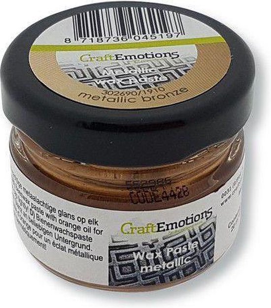 Foto: Craftemotions wax paste metallic brons 20 ml