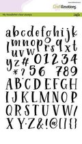 Clearstamps A5 - handlettering - alfabet typewriter Carla Kamphuis