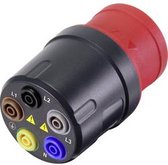 VOLTCRAFT VMA- 3L 16 Adaptateur de mesure Fiche CEE 16 A 5 pôles - Prise 4 mm Gris foncé, Rouge