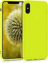 kwmobile telefoonhoesje geschikt voor Apple iPhone X - Hoesje voor smartphone - Back cover in neon geel