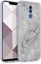 kwmobile telefoonhoesje voor Huawei Mate 20 Lite - Hoesje voor smartphone in zilver - Glitter Vlakken design