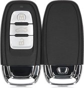 kwmobile autosleutelcover voor Audi 3-knops autosleutel Keyless - vervangende sleutelbehuizing - zonder transponder - zwart