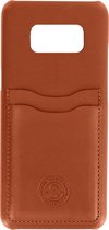 Serenity Dual Pocket Leather Back Cover Samsung Galaxy S8 Cognac Brown