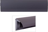 52.00.117 door-line briefplaat binnen met kunststof houder en luxe aluminium klep in antraciet RAL7021 84x340mm