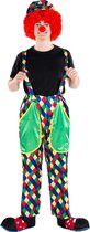 dressforfun - Herenkostuum clown August XXL - verkleedkleding kostuum halloween verkleden feestkleding carnavalskleding carnaval feestkledij partykleding - 300832