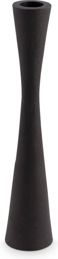 vtwonen - Kandelaar - Metaal - Zwart - Hoogte 25,5 cm