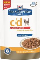 Hill's feline c/d urinary stress zalm - 85 gr - 12 stuks