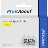 PrintAbout huismerk Inktcartridge T1284 Geel geschikt voor Epson