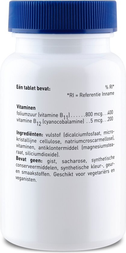 Orthica Foliumzuur-800  (vitaminen zwangerschap) - 120 Tabletten