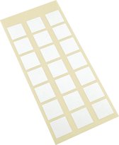 Vierkante etiketten, zelfklevend, 25 x 25 mm, 21 per vel Wit