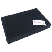 Ringen display doos 23x15 cm zwart / ringen opbergen