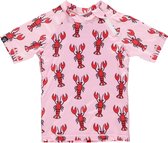 Beach & Bandits - UV-zwemshirt meisjes - Lazy Lobster - roze/rood 80-86