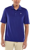 Coolibar - UV Sport Polo voor heren - Erodym Golf - Donkerblauw - maat M