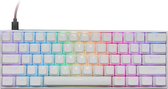 Anne Pro 2 - Qwerty - Mechanisch Gaming Toetsenbord 60% - RGB - Bluetooth - Mechanical Gaming Keyboard - KailhBox White Switch - Wit Kleur