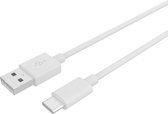 USB-Kabel Type C, 1 meter, Wit - PVC - Celly | Procompact