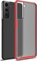 Samsung Galaxy S21 Plus Hoesje - Mobigear - Shockproof Serie - Hard Kunststof Backcover - Rood - Hoesje Geschikt Voor Samsung Galaxy S21 Plus