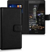 kwmobile telefoonhoesje geschikt voor Huawei P9 Lite - Hoesje met pasjeshouder in zwart - Wallet case