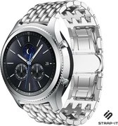 Stalen Smartwatch bandje - Geschikt voor  Samsung Gear S3 stalen draak bandje - zilver - Strap-it Horlogeband / Polsband / Armband