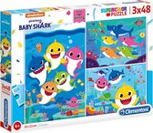 Nickelodeon Legpuzzel Baby Shark 3-in-1 Karton 144 Stukjes