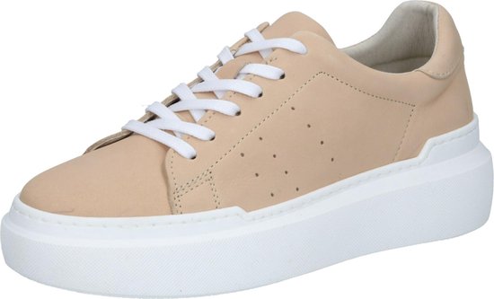 PS Poelman Dames Sneakers met Snake Print Esquimo Wit Goud - Schoenen.nl