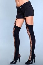 Illusion Jarretelkousen - Zwart - Sexy Lingerie & Kleding - Beenmode - Dames Lingerie - Kousen