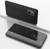 Voor Samsung Galaxy M31s vergulde spiegel horizontale flip lederen tas met houder (zwart)