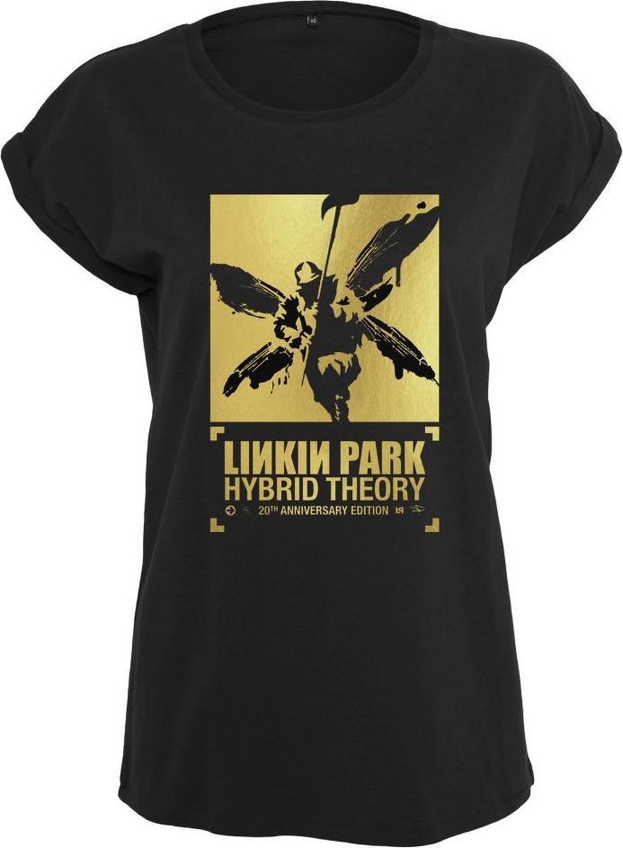 Urban Classics Dames Tshirt -XS- Linkin Park Anniversary Motive Zwart