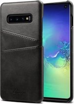 Suteni Calf Texture-beschermhoes voor Galaxy S10, met kaartsleuven (zwart)