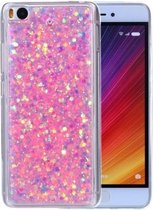 Voor Geschikt voor Xiaomi Mi 5s Glitter Powder Soft TPU beschermhoes (roze)