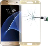 Voor Galaxy S7 Edge / G935 0,26 mm 9H Oppervlaktehardheid Explosiebestendig Ingekleurd Galvaniseren Gehard glas Volledig scherm (goud)
