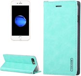 GOOSPERY BLUE MOON voor iPhone 8 Plus & 7 Plus Crazy Horse Texture Horizontale Flip Leren Case met Kaartsleuven & Portemonnee & Houder (Mintgroen)