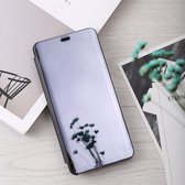 Gebogen Streamer Plating schokbestendige lederen tas voor Huawei Honor 10 Lite / P Smart (2019), met houder en slaap- / wekfunctie (zwart)