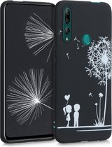 kwmobile telefoonhoesje compatibel met Huawei Y9 Prime (2019) - Hoesje voor smartphone in wit / zwart - Paardenbloemen Liefde design