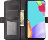 Samsung Galaxy A52 / A52S Hoesje Portemonnee Book Case Kunstleer Zwart