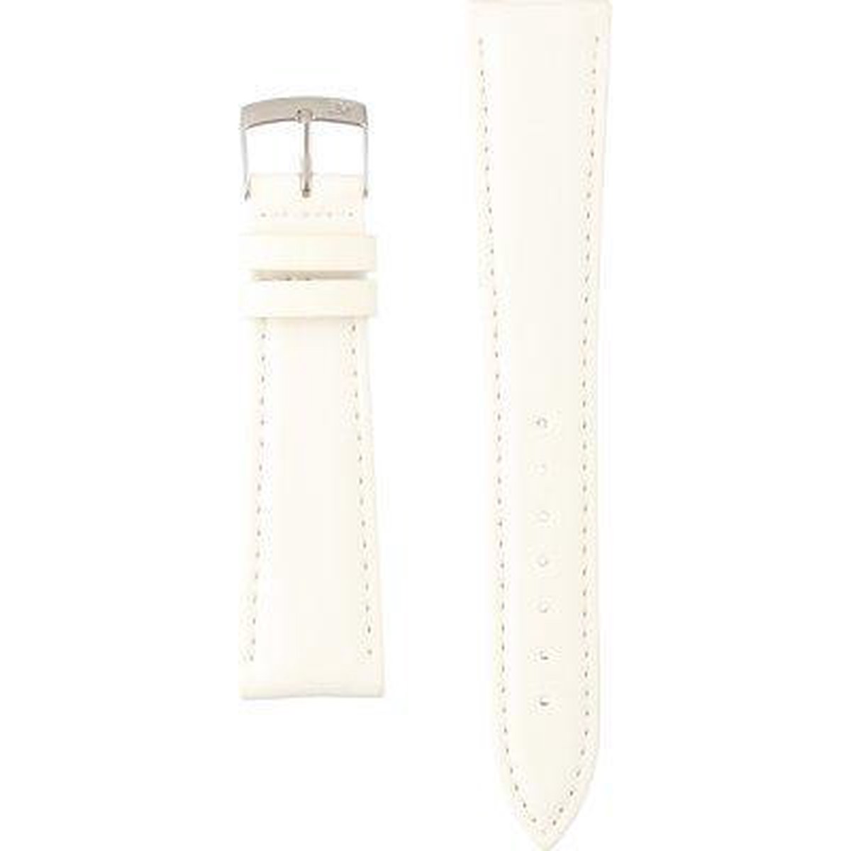 Morellato Horlogebandje - Morellato horlogeband X4219 Gelso - leer - Wit - bandbreedte 20.00 mm